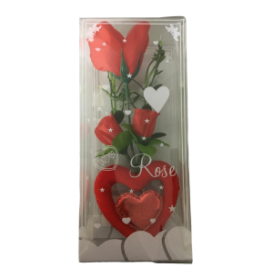 FLOR ARTIFICIAL C/CORAÇÃO 20CM