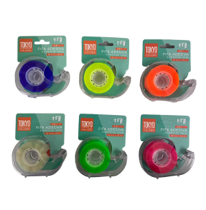 FITA ADESIVA 18MMX40M COR C/SUPORTE
