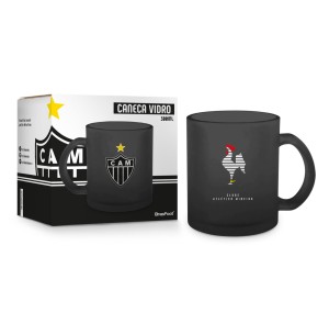 CANECA VIDRO DIAMOND 300ML ATLÉTICO