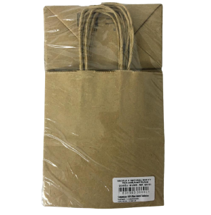 SACOLA KRAFT 14X16X8CM 10UN NATURAL