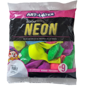 BALÃO 9 NEON SORTIDO C/25