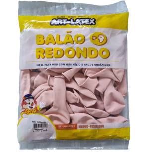 BALÃO 9 ROSA CUPCAKE C/50