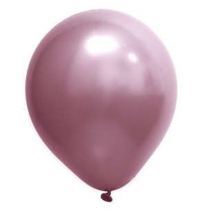 BALÃO AMALU CROMADO 9 ROSA C/25