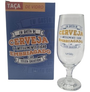 TAÇA VIDRO 300ML EU GOSTO DE CERVEJA