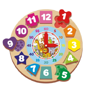 PEDAGÓGICO RELÓGIO NÚMEROS E FORMAS 13PÇS