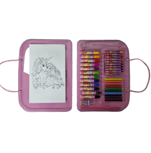 ESTOJO MALETA 51PÇS UNICÓRNIO