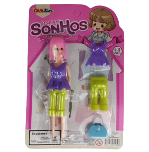 BONECA MINI C/ ACES.3PÇS