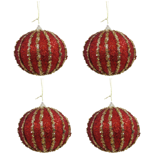 BOLA CX 8CM 4UN DEC.VM GLITTER