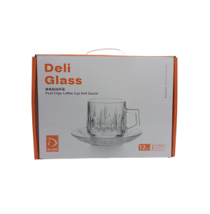 XÍCARA VIDRO CHÁ 213ML 6PÇS C/PIRES