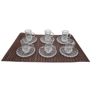 XÍCARA VIDRO CAFÉ 58ML 6PÇS C/PIRES