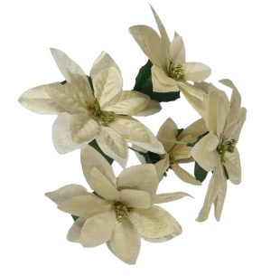 FLOR BICO DE PAPAGAIO X5 33CM DOURADO