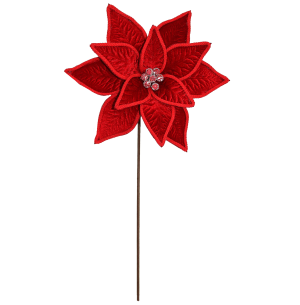 FLOR BICO DE PAPAGAIO VELUDO 30CM VERMELHO