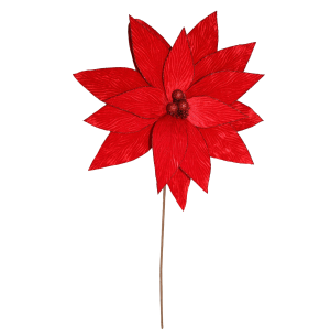  FLOR BICO DE PAPAGAIO VELUDO GLITTER 60CM VM