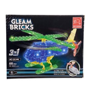 BLOCO MONTAR 55PÇS 3 EM1 HELICÓPTERO