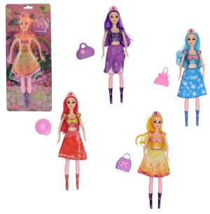 BONECA 30CM PRINCESA COM  BOLSA