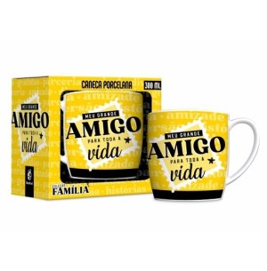 CANECA PORCELANA 300ML URBAN MEU GRANDE AMIGO PARA VIDA