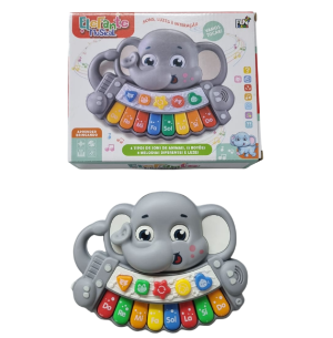 ORGÃO MUS.LUZ 21CM 8 TECLAS ELEFANTE