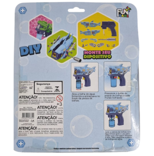 LANÇADOR BOLHA SABÃO 18X16CM DINO MONTÁVEL 4PÇS