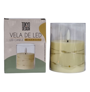 VELA LED IMITA PARAFINA FIO FADA 10CM