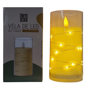 VELA LED IMITA PARAFINA FIO FADA 15CM