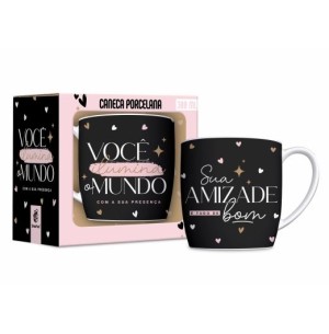 CANECA PORCELANA 300ML URBAN VOCÊ ILUMINA O MUNDO