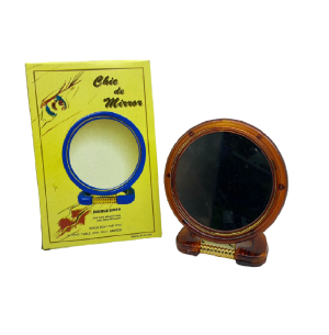 ESPELHO MESA DUPLO MARROM 11CM