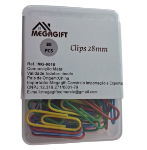 CLIPS METAL 80UN CORES SORTIDAS