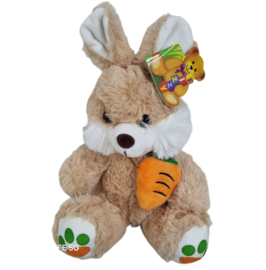 PELÚCIA COELHO SENTADO 20CM CENOURA