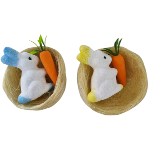 PÁSCOA COELHO ISOPOR NO NINHO 2PÇS