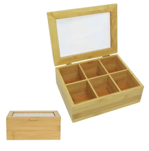 CAIXA MULTIUSO BAMBU 6 DIV.24X16CM