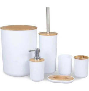 KIT BANHEIRO PLÁSTICO 6 PEÇAS