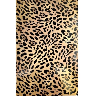 SACO METAL 30X44CM 50UN LEOPARDO DOURADO