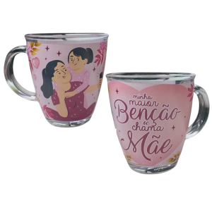 CANECA VIDRO 380ML MÃE