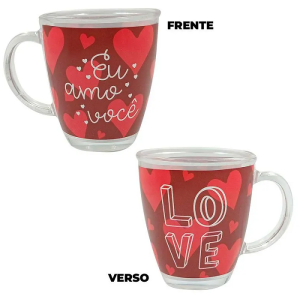CANECA VIDRO 380ML AMOR