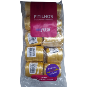FITILHO 5MMX50M 10UN DOURADO