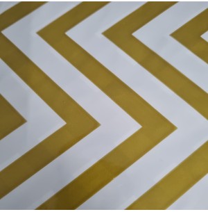 SACO METAL 15X22 50UN CHEVRON DOURADO