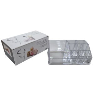 ACRÍLICO PORTA COSMÉTICOS 9X10CM 9 DIV.