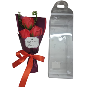 FLOR BOTÃO ROSA 22CM C/3UN CX