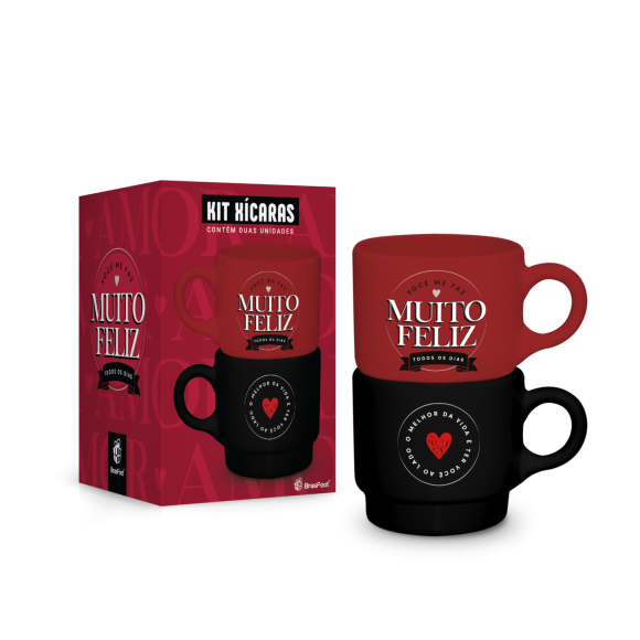 CANECA PORC.210ML DUPLA VOCÊ ME FAZ MUITO FELI
