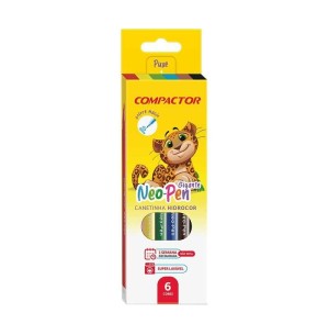 HIDROCOR NEO-PEN GIG. 6 CORES PCT 5UN