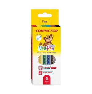 HIDROCOR NEO-PEN MINI 6 CORES PCT 5UN