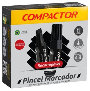MARCADOR PERMANENTE RECAR.12UN PRETO