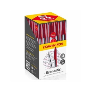 CANETA ESFER. ECONOMIC CX 50UN VERMELHA