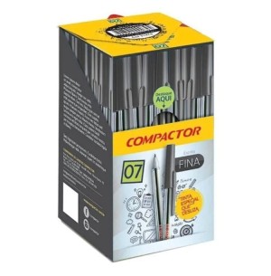 CANETA ESFER.FINA 0.7 50UN PRETA