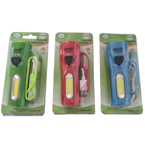 LANTERNA RECARREGÁVEL 1 LED 11CM