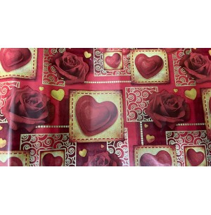 PAPEL COUCHE 50CMX60CM 20FLS CORAÇÃO