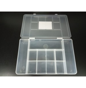 MALETA ORGANIZADORA PLÁST.11 DIV. 23X14CM TRANSPARENTE