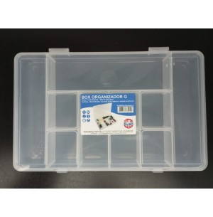 MALETA ORGANIZADORA PLÁST.11 DIV. 28X17CM TRANSPARENTE