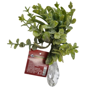 ENFEITE PINGENTE VIDRO GALHO GLITTER16CM