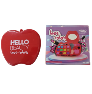 KIT MAQUIAGUEM LOVE COLORS HELLO BEAUTY MAÇÃ19 CORES